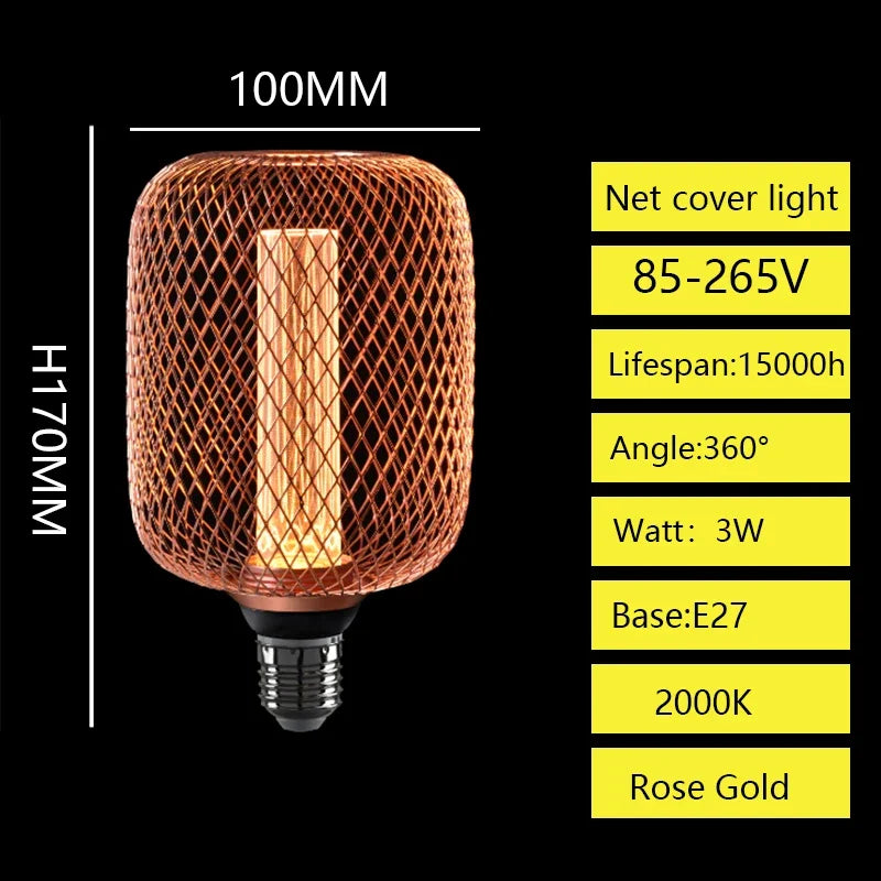 Ferra™ Nordic Cage Pendant Light | Industrial Metal Lamp for Dining & Bar VelunaLumin