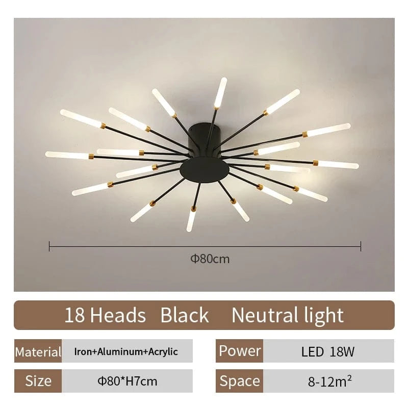 Flabella™ Creative Fan-Shaped LED Ceiling Light | Modern Fixture for Bedroom & Kid's Room VelunaLumin