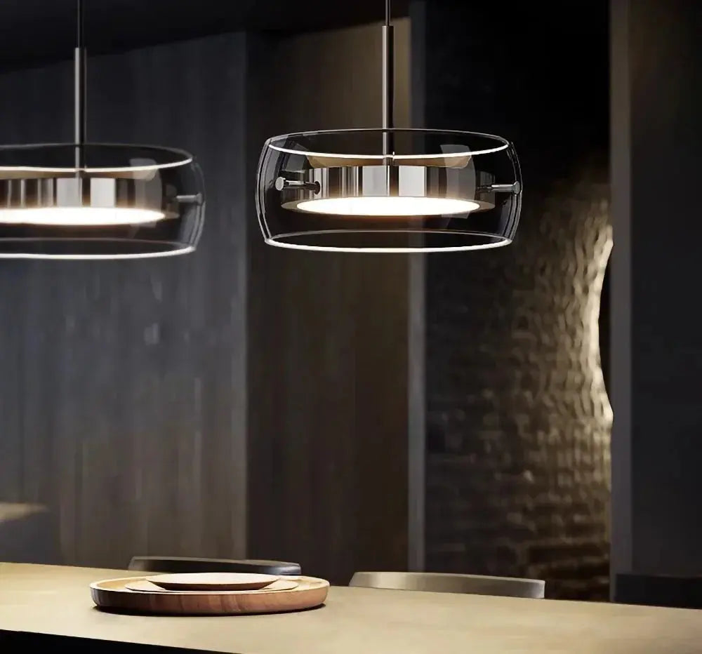 Aetheria modern plated glass pendant light for dining rooms.