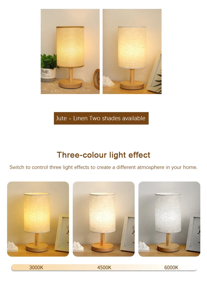 Haiku™ Fabric Table Lamp | Dimmable Asian Zen Bedside Light VelunaLumin