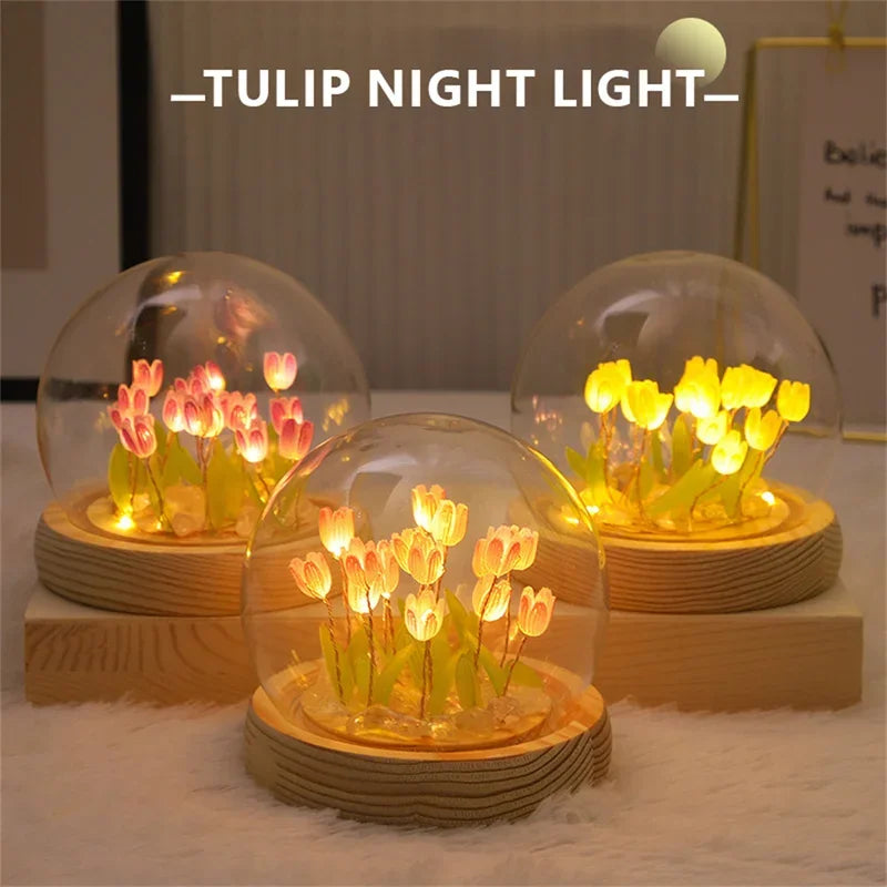 Bloom™ Handmade DIY Tulip Night Light | Eternal Flower Bedside Lamp Gift VelunaLumin