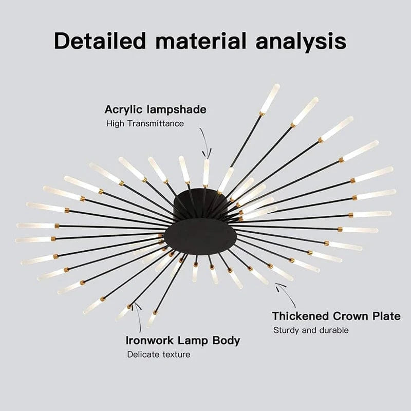Flabella™ Creative Fan-Shaped LED Ceiling Light | Modern Fixture for Bedroom & Kid's Room VelunaLumin