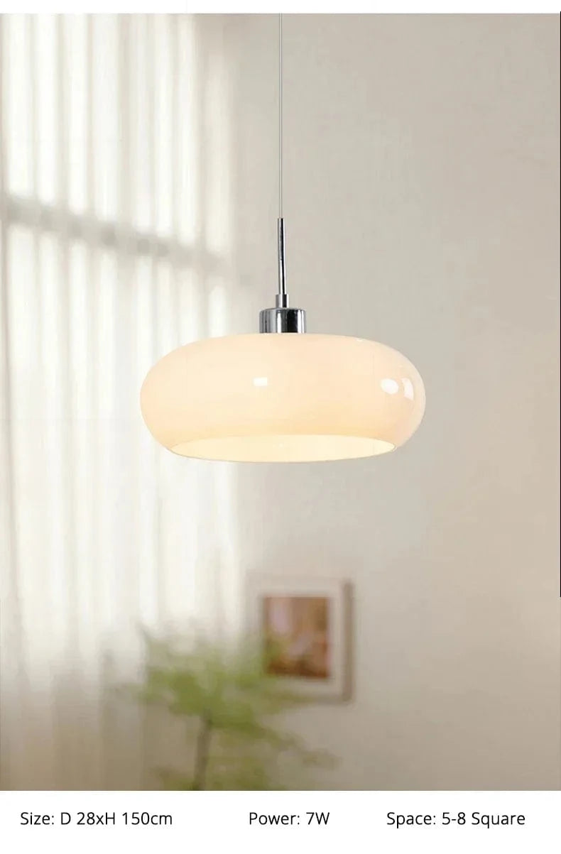 Plissé™ French Style Glass Pendant | Retro Hanging Lamp for Living Room & Restaurant VelunaLumin