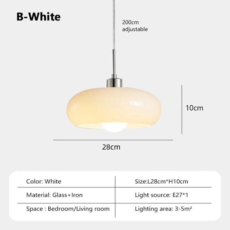Plissé™ French Style Glass Pendant | Retro Hanging Lamp for Living Room & Restaurant VelunaLumin