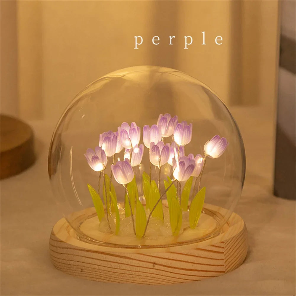 Bloom™ Handmade DIY Tulip Night Light | Eternal Flower Bedside Lamp Gift VelunaLumin