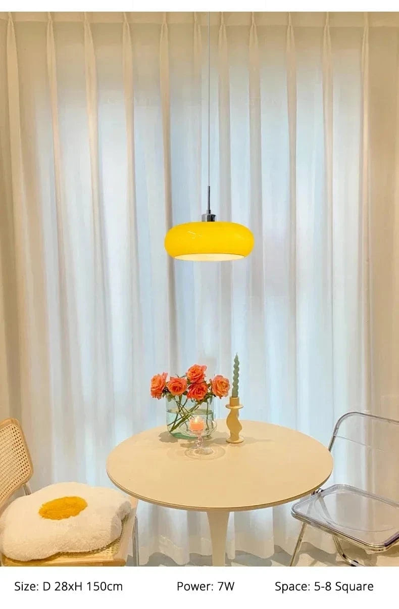 Plissé™ French Style Glass Pendant | Retro Hanging Lamp for Living Room & Restaurant VelunaLumin