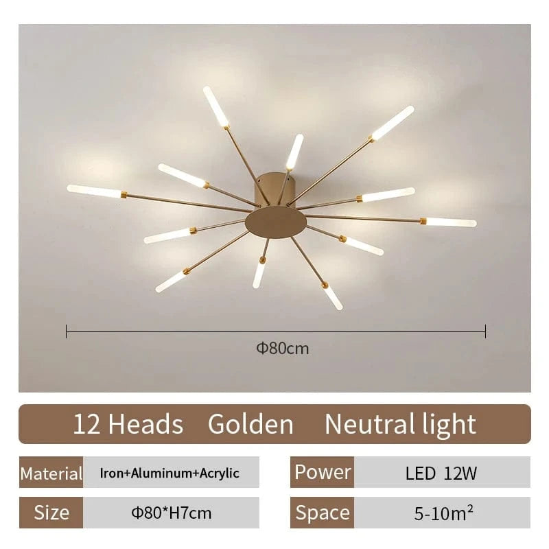 Flabella™ Creative Fan-Shaped LED Ceiling Light | Modern Fixture for Bedroom & Kid's Room VelunaLumin