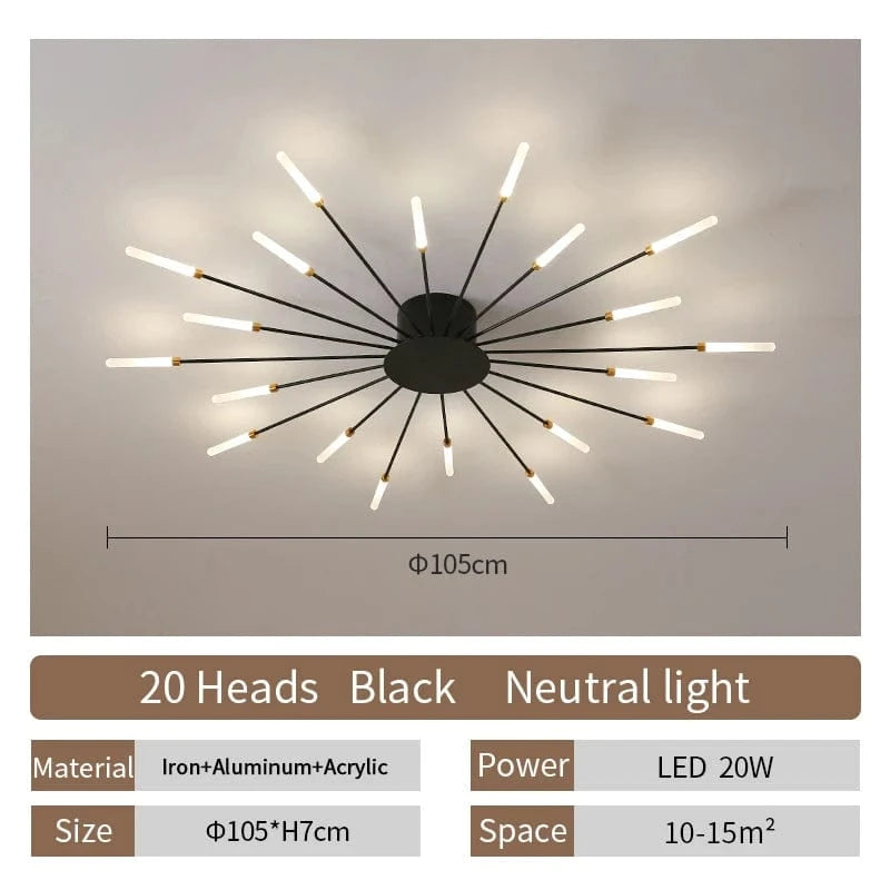 Flabella™ Creative Fan-Shaped LED Ceiling Light | Modern Fixture for Bedroom & Kid's Room VelunaLumin