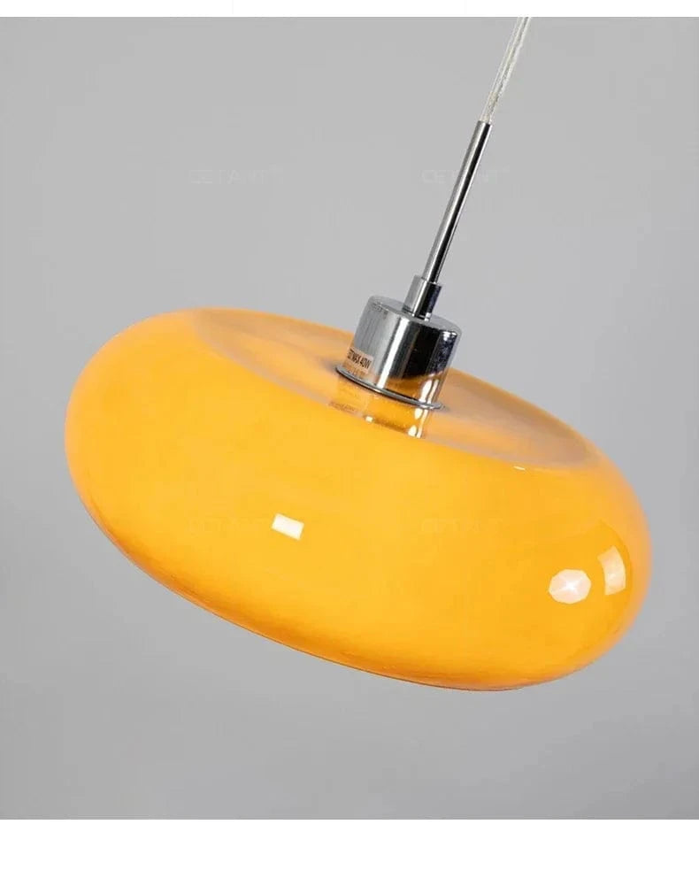 Plissé™ French Style Glass Pendant | Retro Hanging Lamp for Living Room & Restaurant VelunaLumin