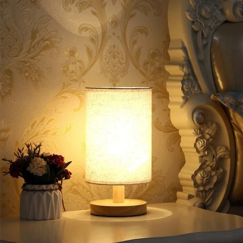 Haiku™ Fabric Table Lamp | Dimmable Asian Zen Bedside Light VelunaLumin