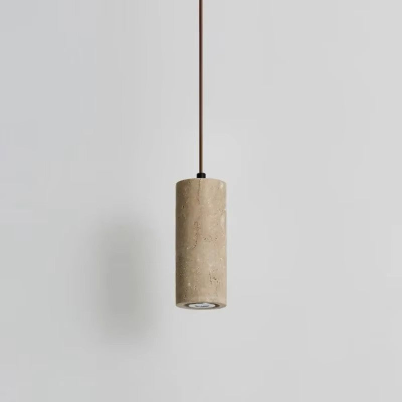 Detail of TerraGlow Natural Stone Pendant Light showing G9 LED bulb (included), adjustable 180cm cord, and quality mounting hardware for secure installation. VelunaLumin.