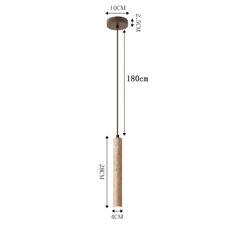 Detail of TerraGlow Natural Stone Pendant Light showing G9 LED bulb (included), adjustable 180cm cord, and quality mounting hardware for secure installation. VelunaLumin.