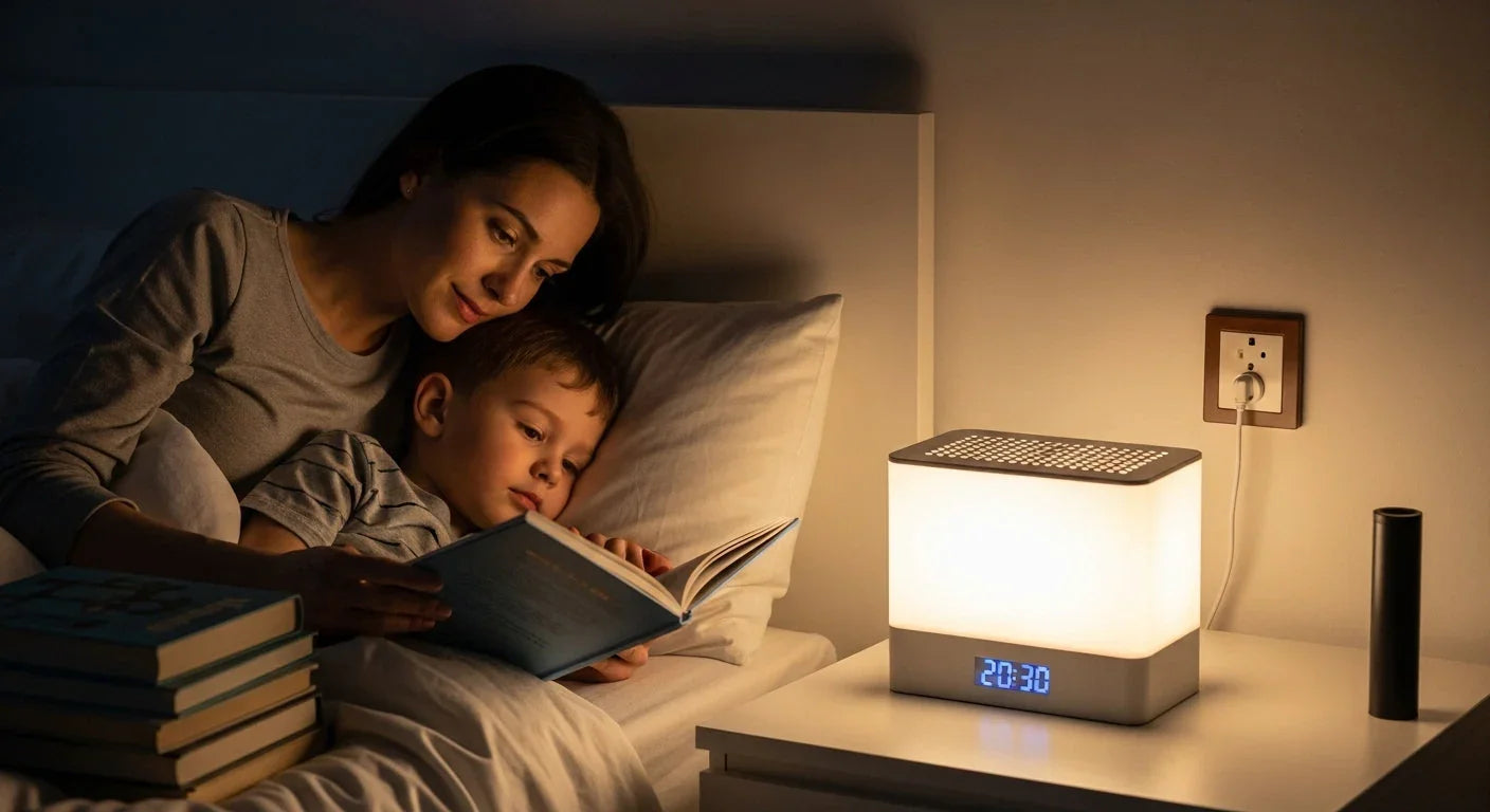 Tempus™ LED Night Light with Time Display | Dimmable USB Bedside Lamp for Nursery VelunaLumin