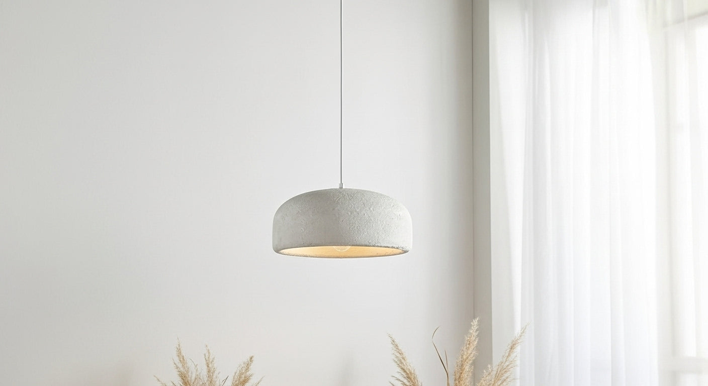 ZenGlow Organic Pendant Light: Japanese Minimalist Ceiling Lamp | E14 Ambient Droplight for UK/EU Homes | VelunaLumin VelunaLumin