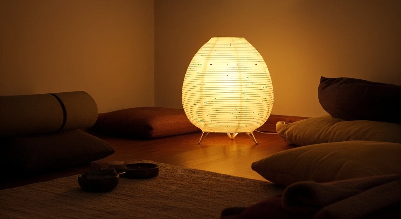 Akari Rice Paper Table Lamp: Japanese Style Wabi-Sabi Desk Light | E14 Ambient Bedside Lamp for UK/EU Homes VelunaLumin
