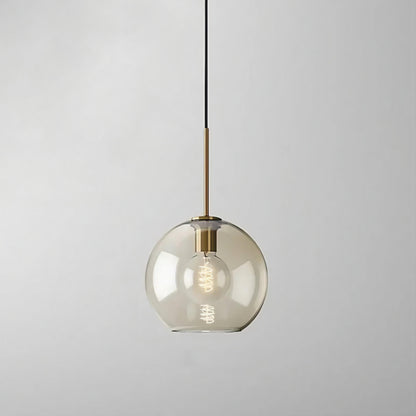 Ambrette™ Cognac Glass Pendant | 1 & 3-Head Nordic Hanging Lamp for Dining Room VelunaLumin
