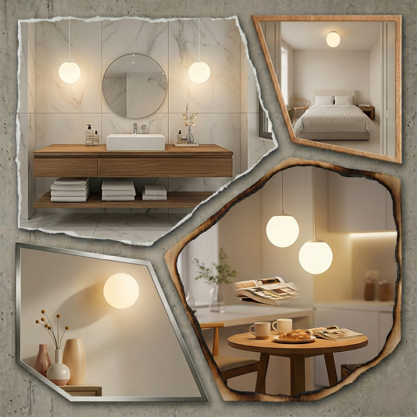 AuraOrb Minimalist Ceiling Light: Frosted Glass Globe | Modern Surface Mounted Lamp for UK/EU Homes VelunaLumin