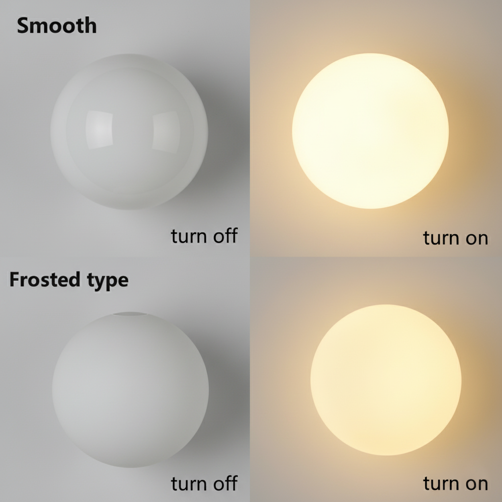 Close-up of the AuraOrb Ceiling Light showing the detail of the frosted glass globe and the premium metal base in a brushed gold finish. VelunaLumin.