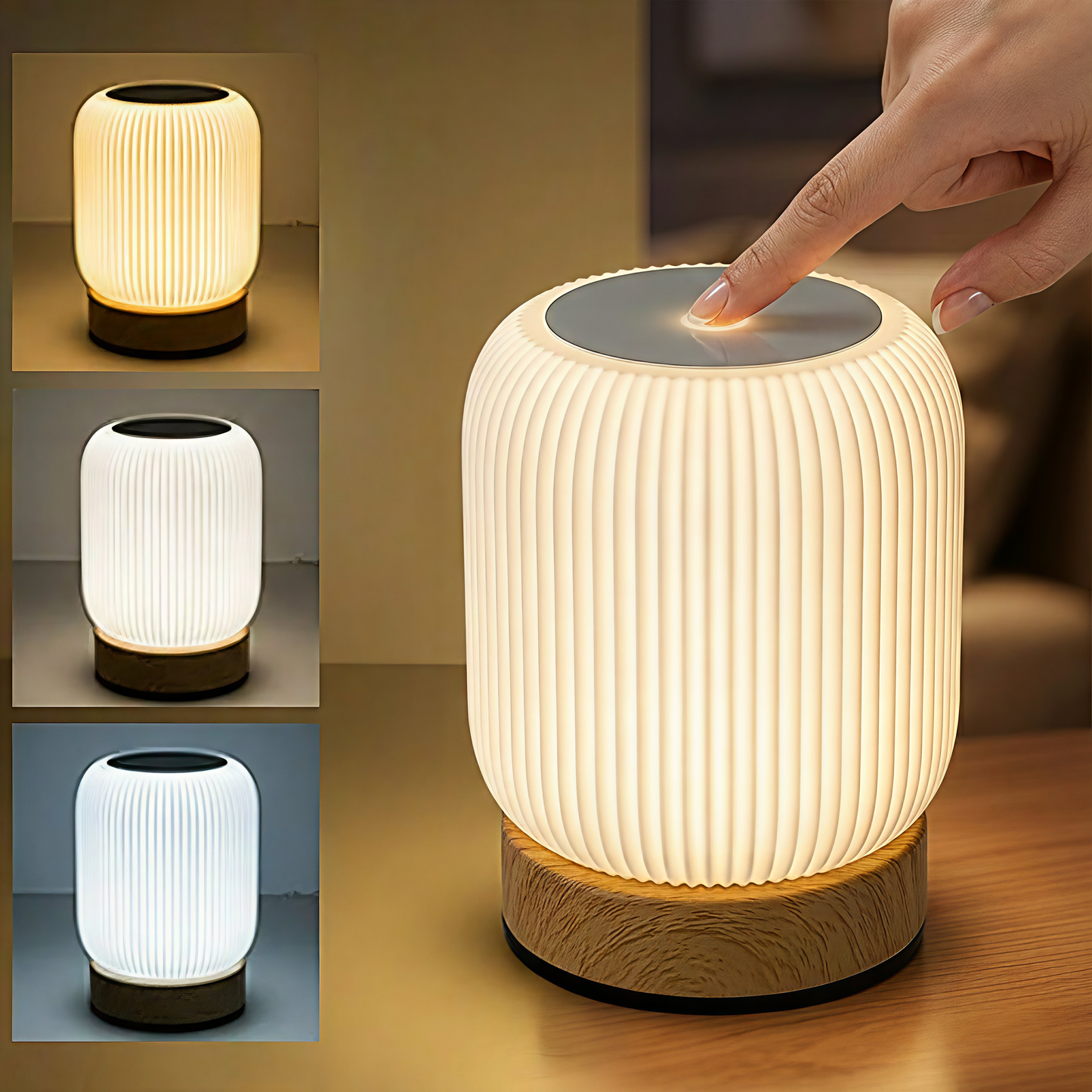 AuraShroom Portable Touch Lamp: Dimmable Mushroom-Shaped LED Night Light VelunaLumin