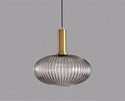 AuraSphere™ Nordic Glass Pendant | D30cm Hanging Lamp for Dining Room & Bedroom VelunaLumin