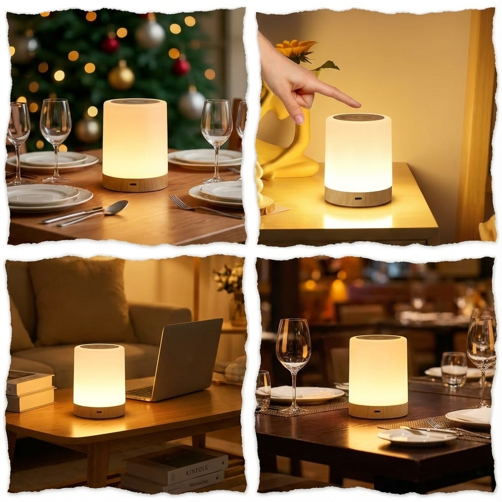 Chroma™ Portable RGB Touch Lamp | Dimmable LED Bedside & Desk Light VelunaLumin