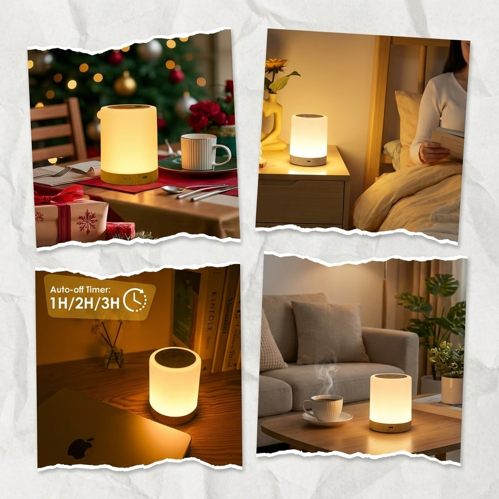 Chroma™ Portable RGB Touch Lamp | Dimmable LED Bedside & Desk Light VelunaLumin
