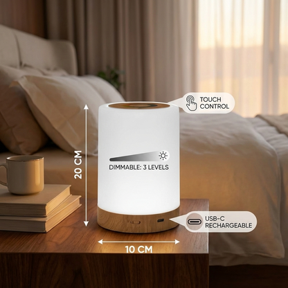 Chroma™ Portable RGB Touch Lamp | Dimmable LED Bedside & Desk Light VelunaLumin