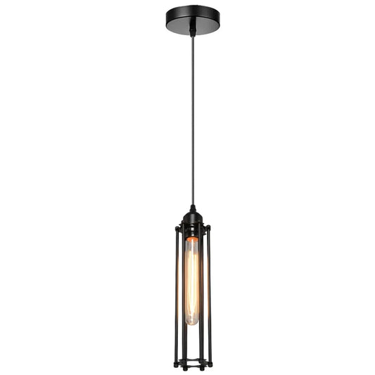 Fila minimalist long wire cage pendant kit with E27 holder.