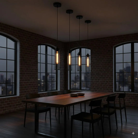 Fila minimalist long wire cage pendant kit with E27 holder.