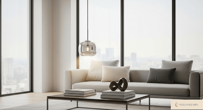Ambrette™ Cognac Glass Pendant | 1 & 3-Head Nordic Hanging Lamp for Dining Room VelunaLumin