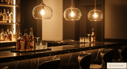 Ambrette™ Cognac Glass Pendant | 1 & 3-Head Nordic Hanging Lamp for Dining Room VelunaLumin