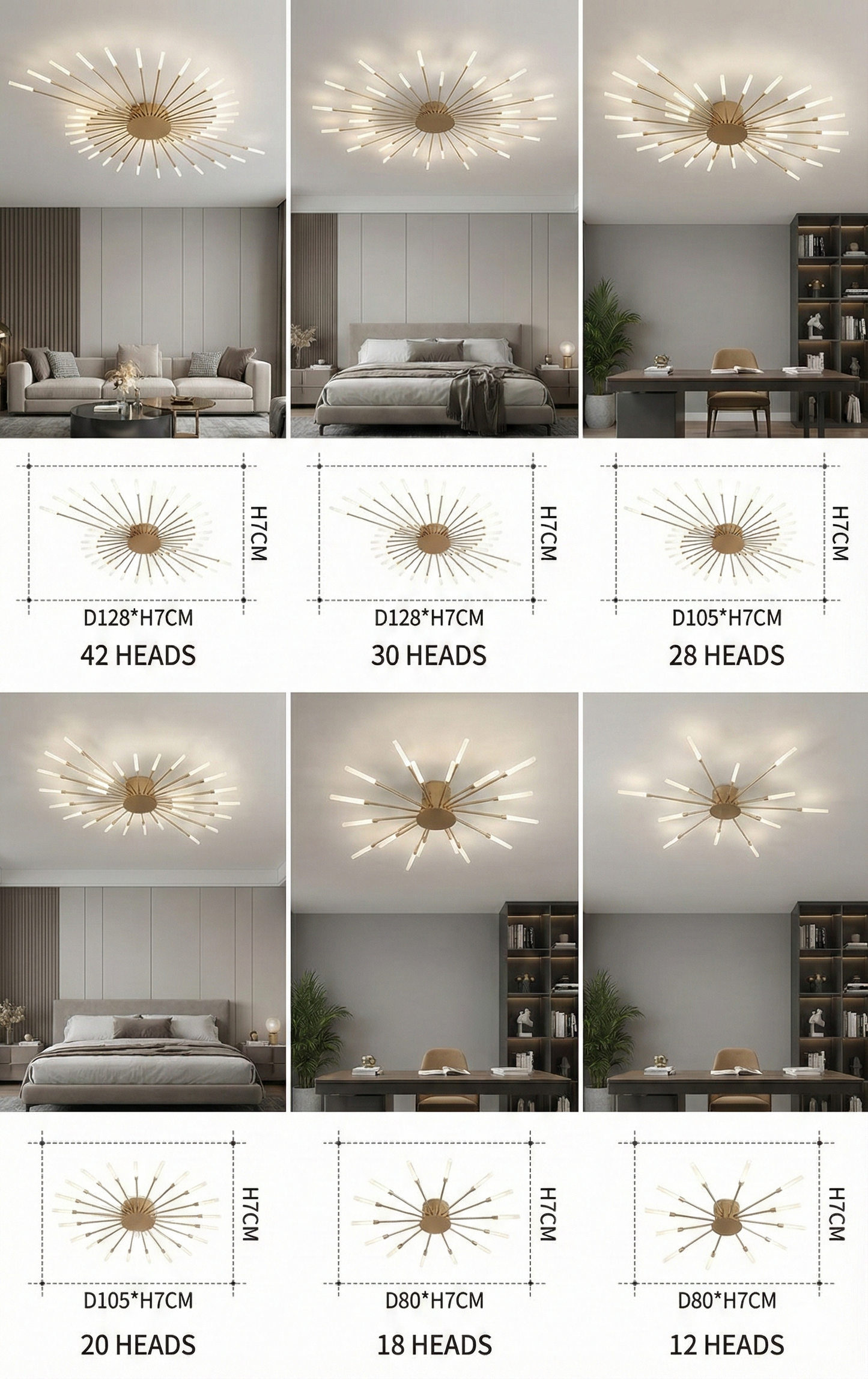 Flabella™ Creative Ceiling Light | Fan-Shaped LED Art (UK/EU)