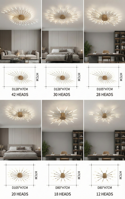 Flabella™ Creative Ceiling Light | Fan-Shaped LED Art (UK/EU)