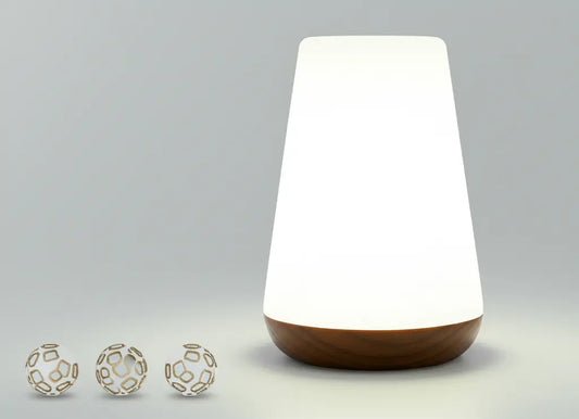 Aura Crystal Touch Lamp with RGB colour-changing light.