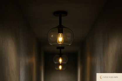 Pebble™ Minimalist LED Ceiling Light | Modern Glass Lamp for Hallway & Balcony VelunaLumin