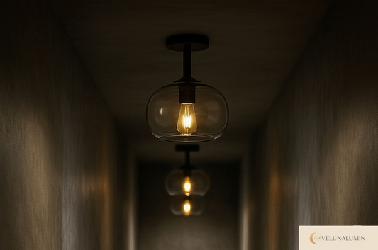 Pebble™ Minimalist LED Ceiling Light | Modern Glass Lamp for Hallway & Balcony VelunaLumin