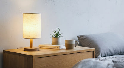 Haiku™ Fabric Table Lamp | Dimmable Asian Zen Bedside Light VelunaLumin