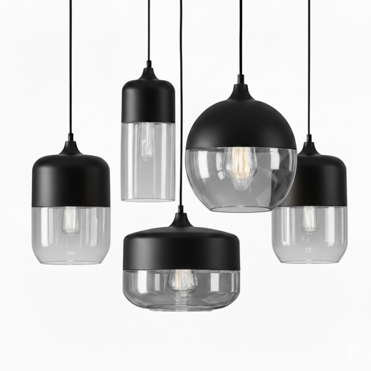 LuminaGrace Sleek Black & Smoke Glass Pendant Light - Sphere Shape, contemporary ceiling lamp with matte black metal base and sophisticated smoke grey glass globe, ideal for modern kitchens, VelunaLumin.
