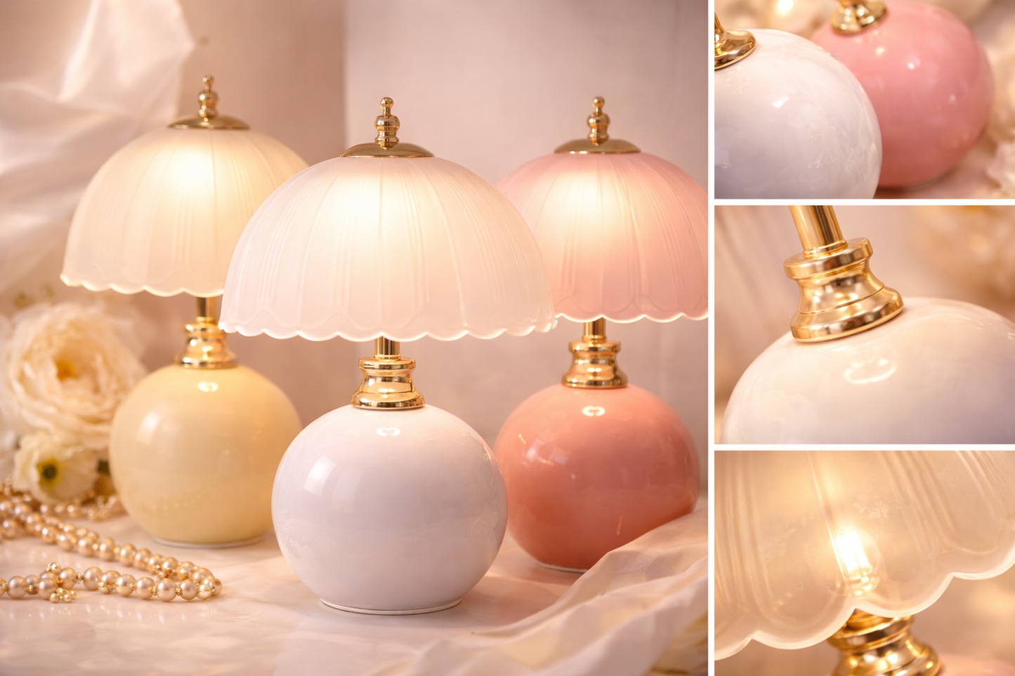 NouveauGlow Mushroom Lamp | Murano-Style Glass Light (UK/EU) VelunaLumin