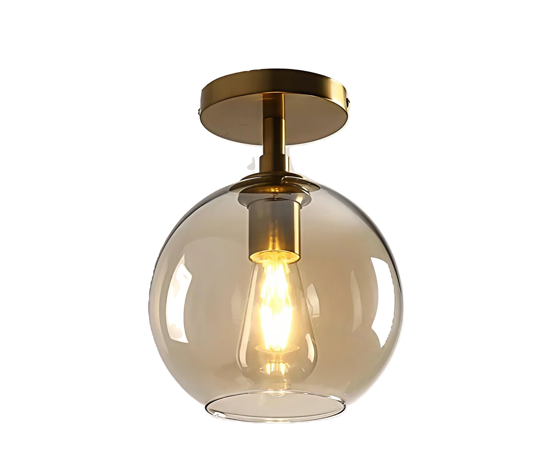 Pebble minimalist glass ceiling light for modern hallway.