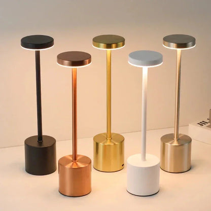 Atelier™ Rechargeable Metal Table Lamp | 3-Colour Touch Light for Bar & Outdoor VelunaLumin