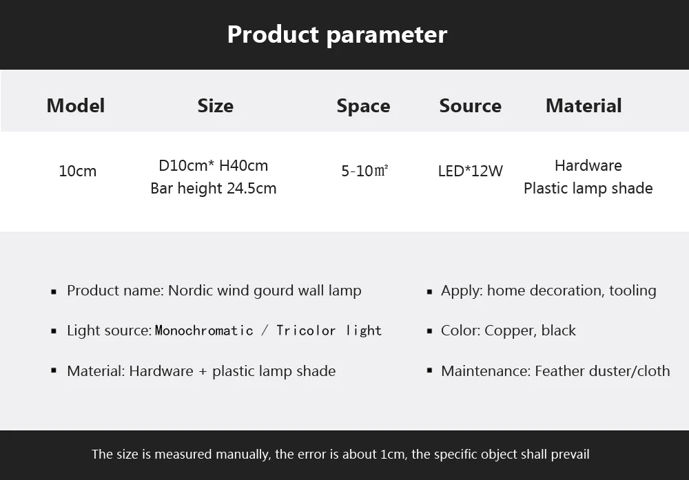 Nordic Wind Gourd Wall Lamp Minimalist LED Milky White Light For Living Room Study Bedroom Bedside Home Decoration Light Fixture VelunaLumin