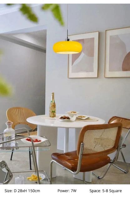 Plissé™ French Style Glass Pendant | Retro Hanging Lamp for Living Room & Restaurant VelunaLumin