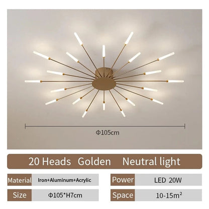 Flabella™ Creative Fan-Shaped LED Ceiling Light | Modern Fixture for Bedroom & Kid's Room VelunaLumin