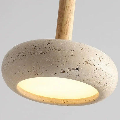 Petra™ Wabi-Sabi Travertine Pendant | Natural Stone Bedside & Bar Light VelunaLumin