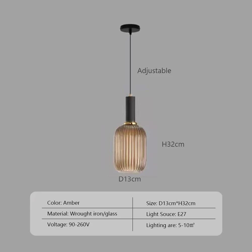 Wabi™ Minimalist Glass Pendant | Japanese Style Hanging Light for Kitchen & Bedside VelunaLumin