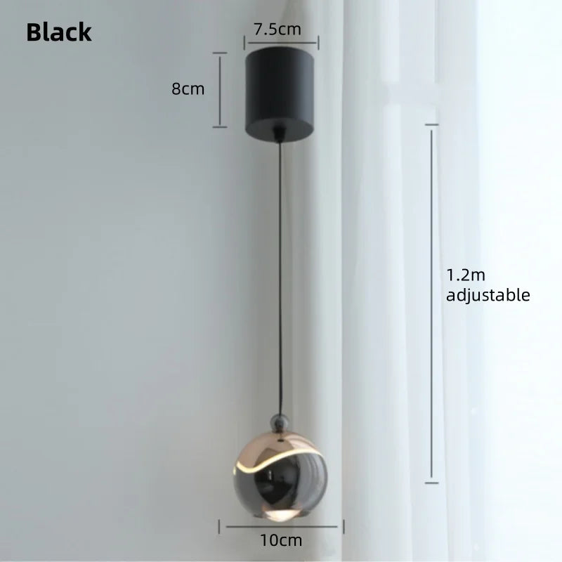 AuraSpire Architectural Pendant Light in a sleek Matte Black finish, featuring a minimalist aluminum body and optical spotlight lens. VelunaLumin