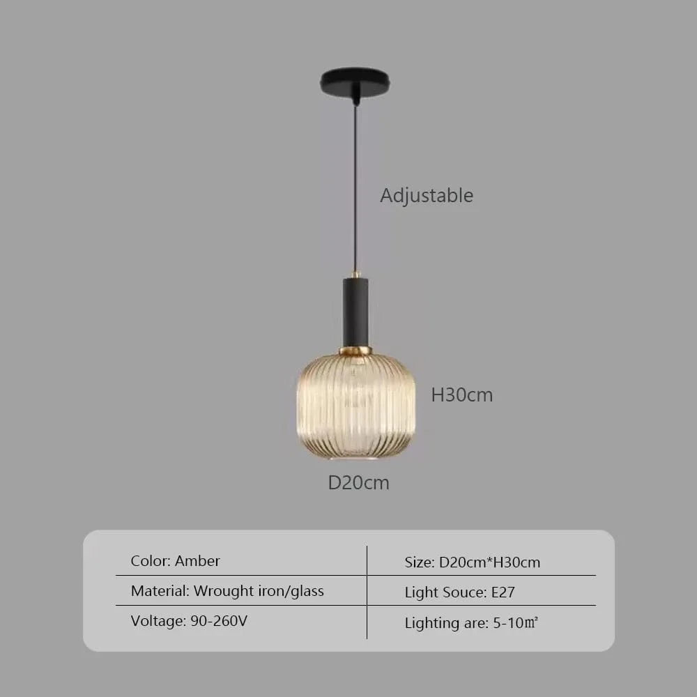 Wabi™ Minimalist Glass Pendant | Japanese Style Hanging Light for Kitchen & Bedside VelunaLumin