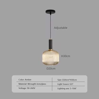 Wabi™ Minimalist Glass Pendant | Japanese Style Hanging Light for Kitchen & Bedside VelunaLumin