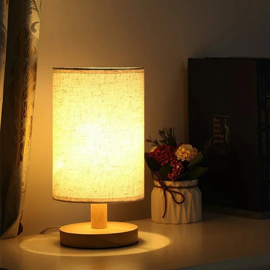 Haiku™ Fabric Table Lamp | Dimmable Asian Zen Bedside Light VelunaLumin
